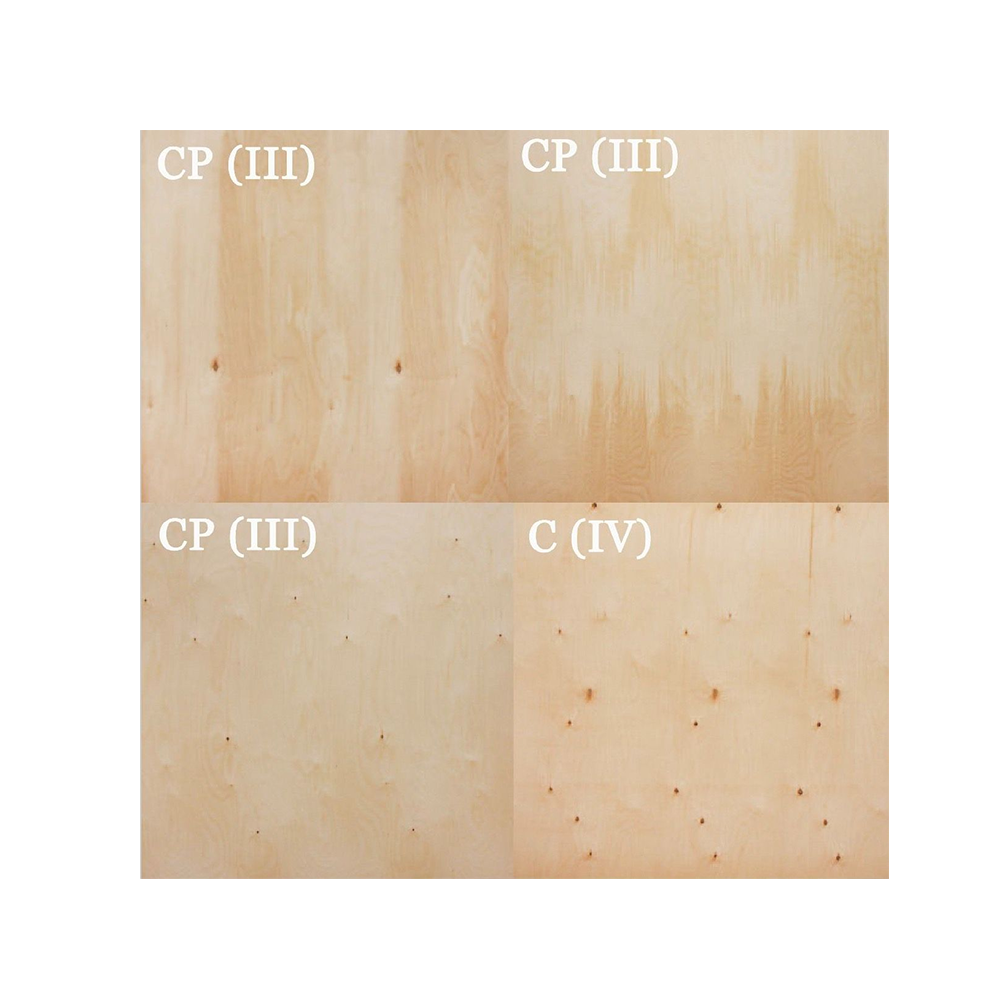 تخته چندلای توس درجه پایین (CP/CP, CP/C, C/C)